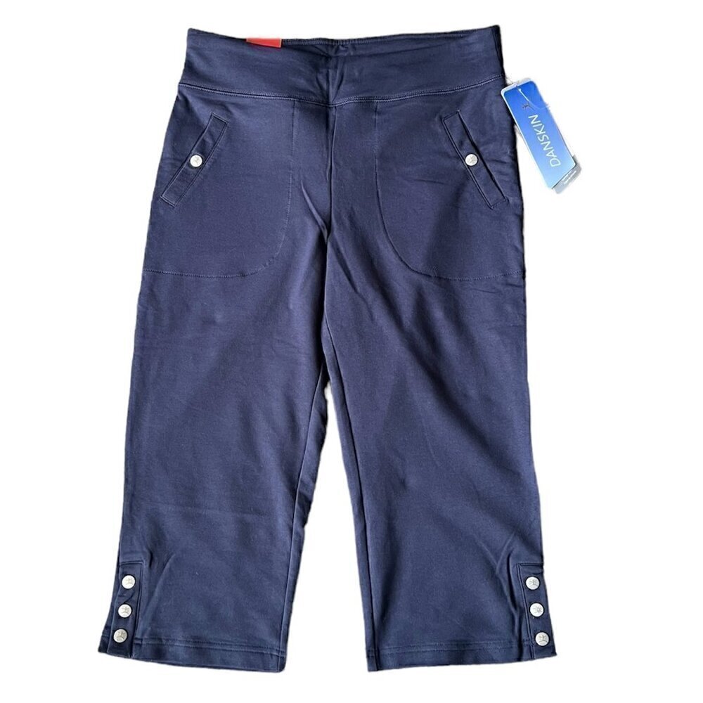 Danskin Blue Activewear Yoga Athletic Lounge Capri Pants .Size medium